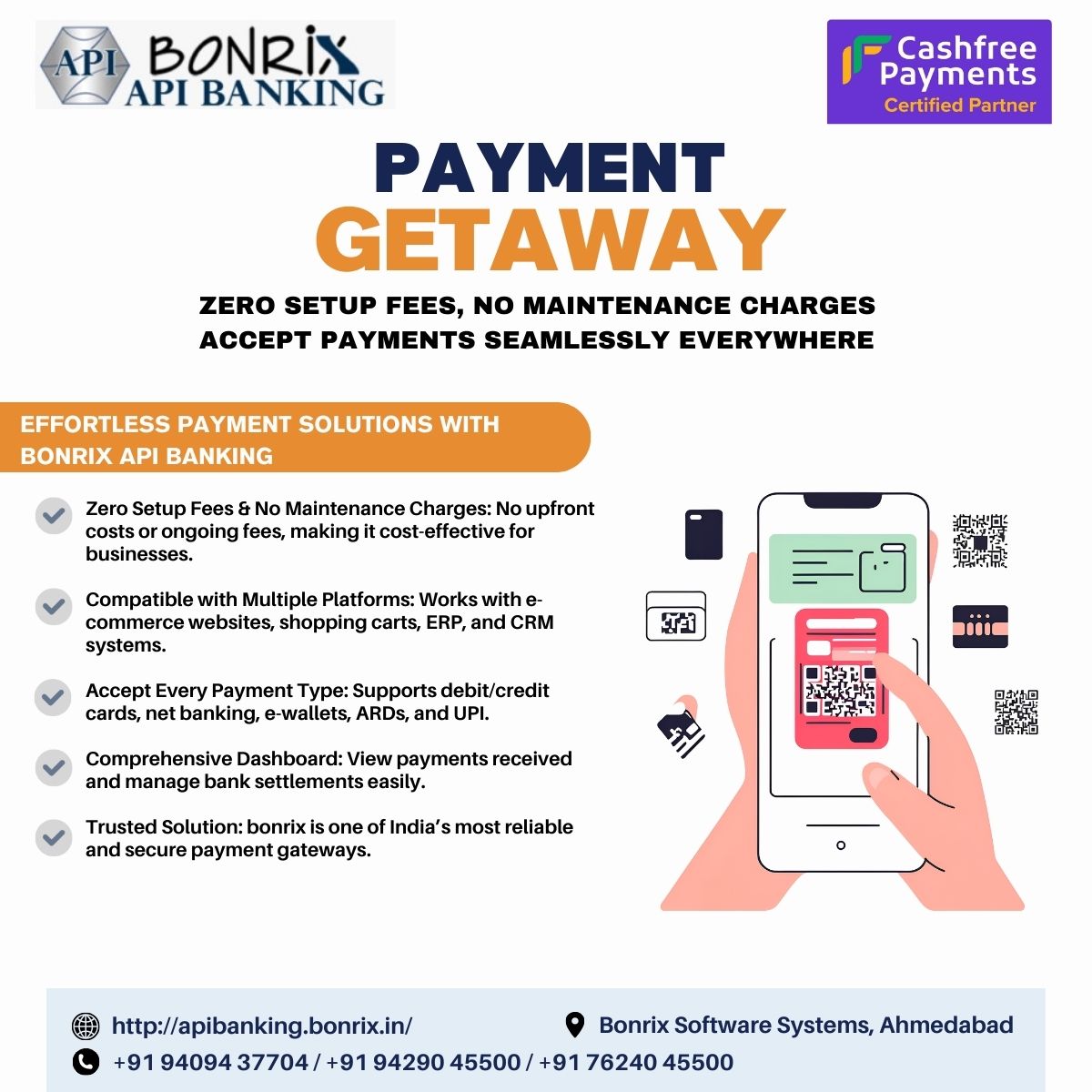 Bonrix Software Systems - Bonrix API Banking and Cashfree Payments Partner for Simplified Payment Gateway Integration